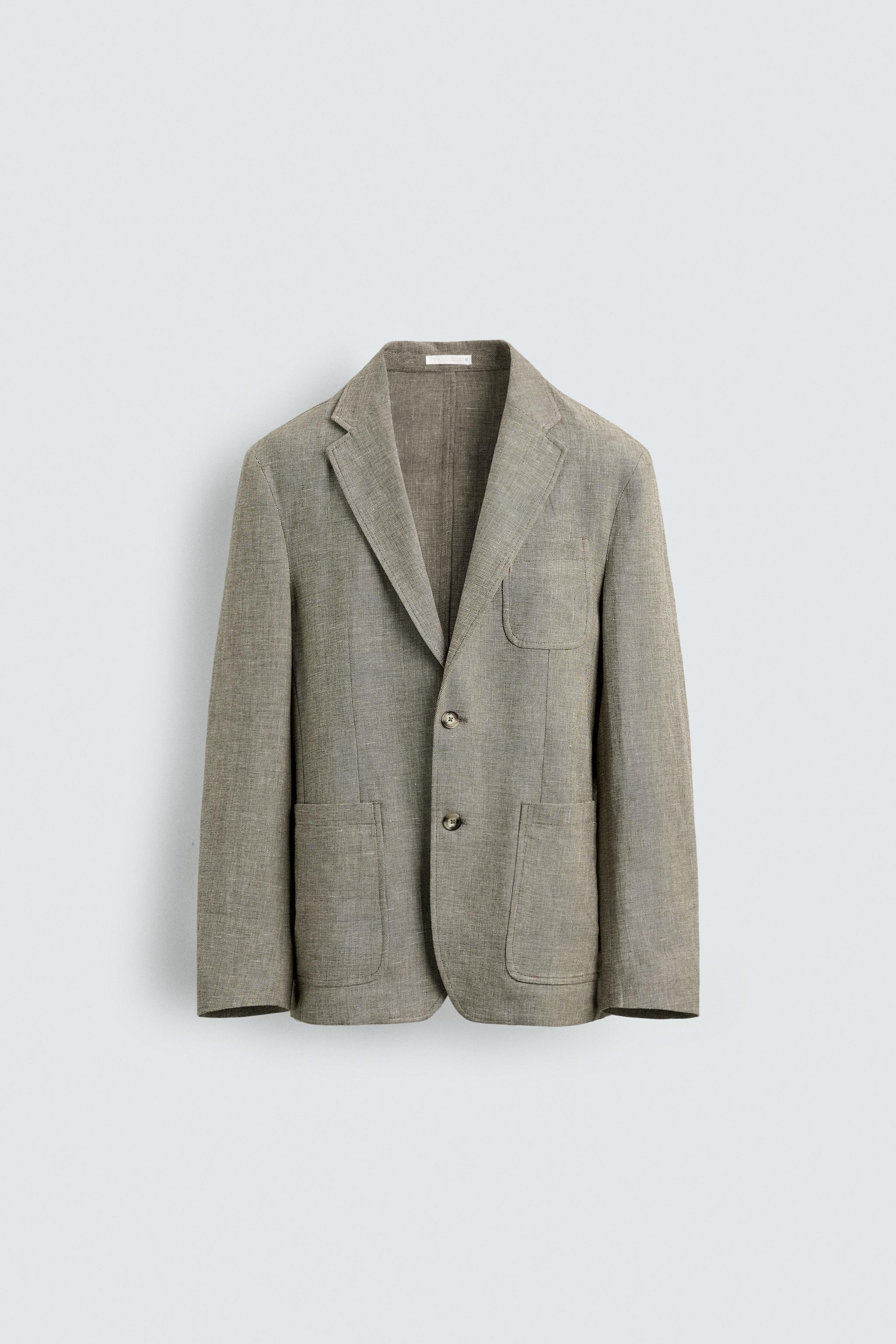 RELAXED FIT TEXTURED BLAZER
